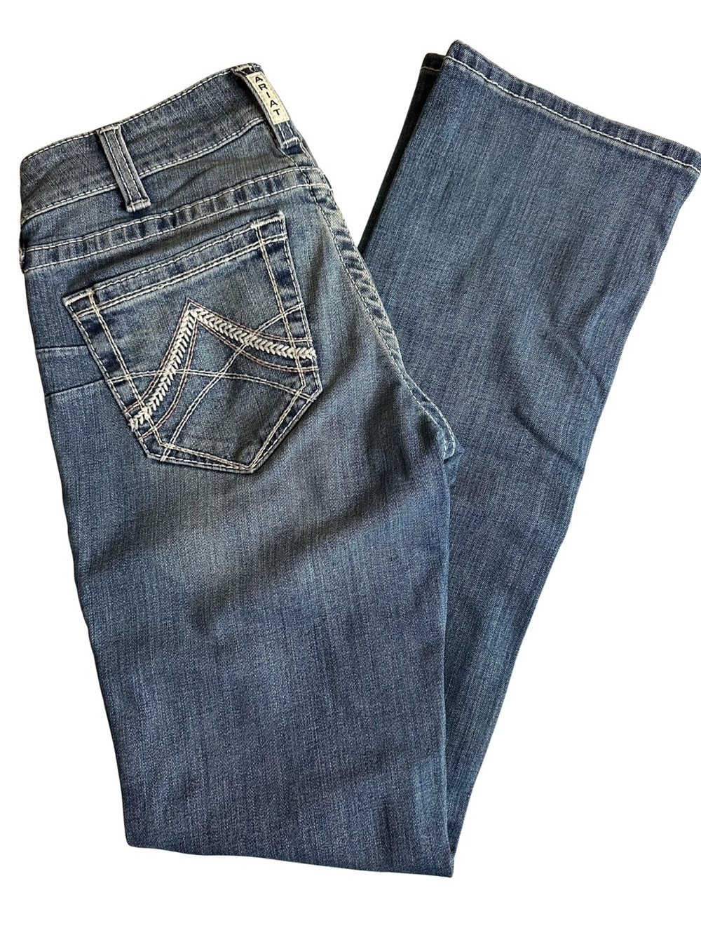 Ariat REAL Women's Mid Rise Straight Jeans‎ 27R Denim Rainstorm